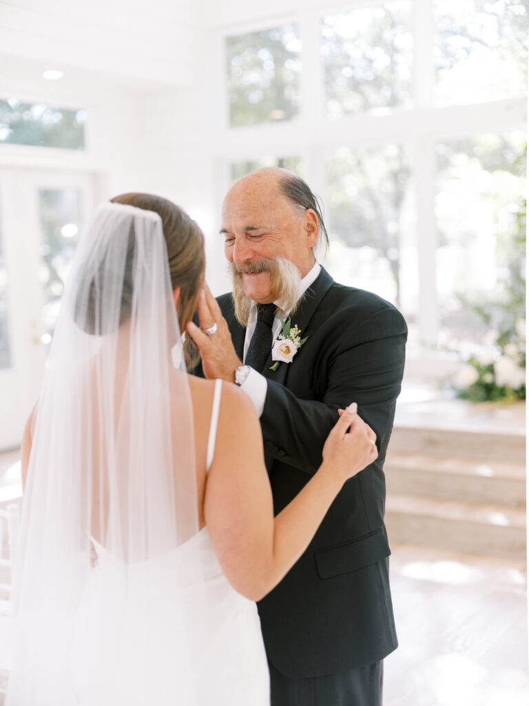 Father-Daughter moment just before ceremony, Dallas Wedding Photography