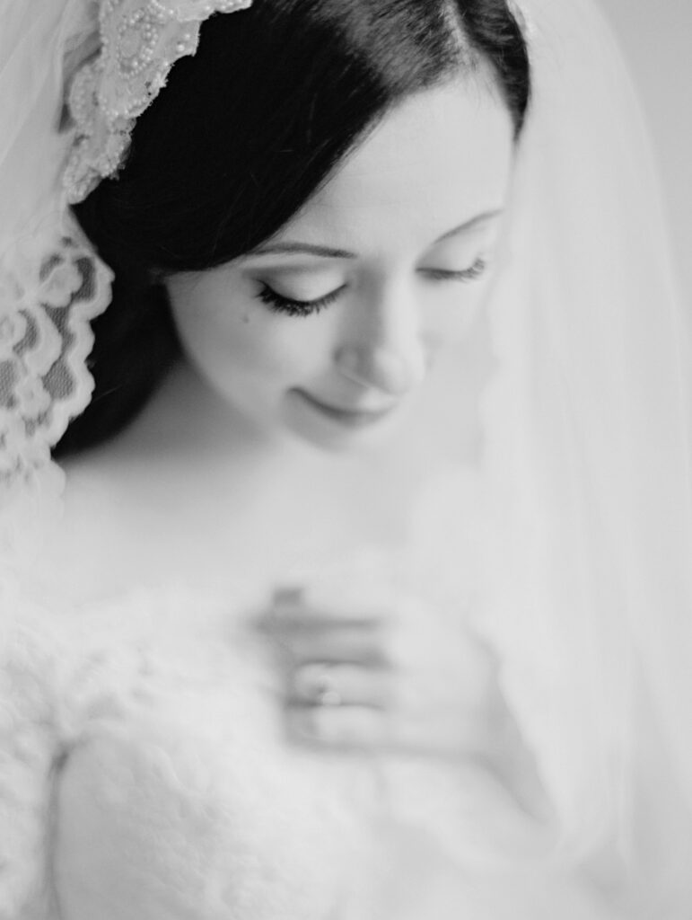 Bridal portrait photographed at wedding in Elk, California, by destination wedding photographer, Bethany Erin Photography.