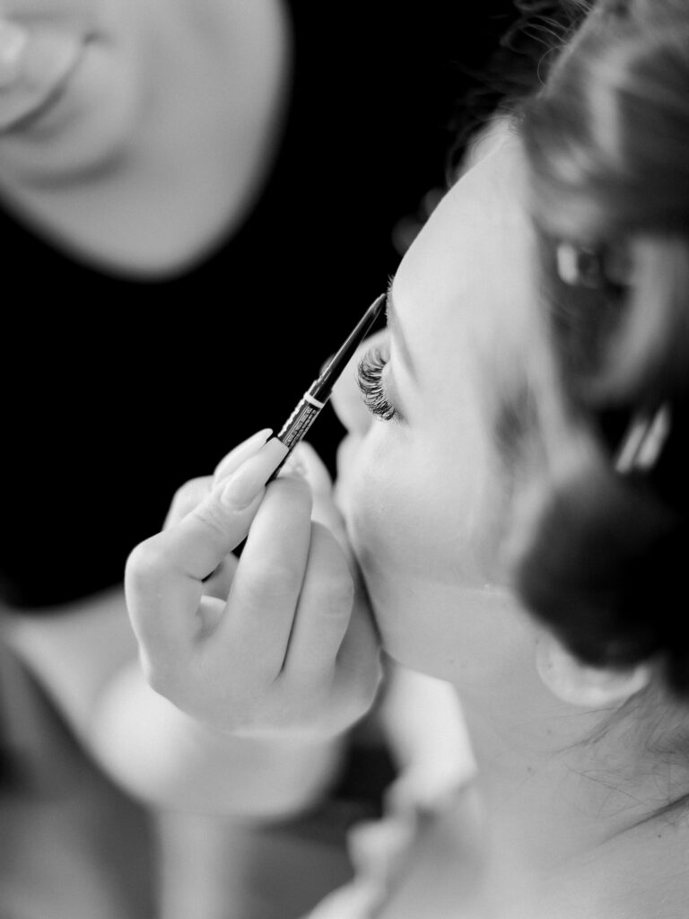 Bride getting ready, photographed by Dallas Wedding Photographer, Bethany Erin Photography. 