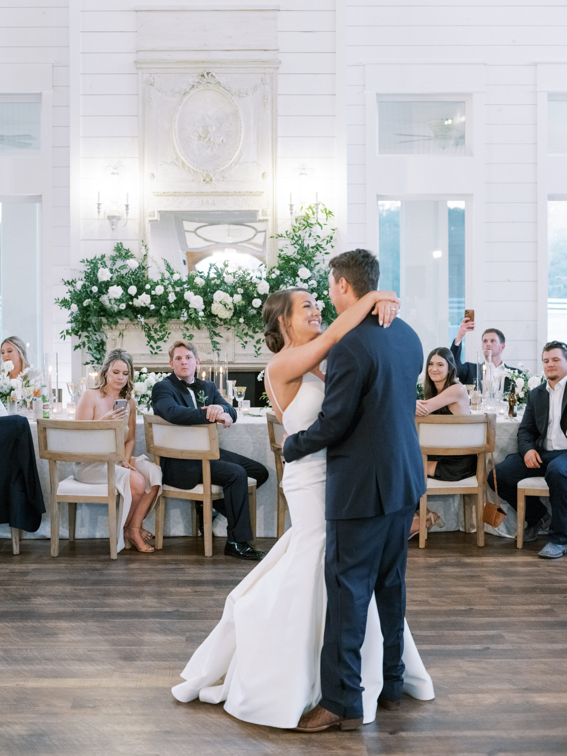 Bride and groom share their first dance, photographed by Dallas Wedding Photographer, Bethany Erin Photography. 