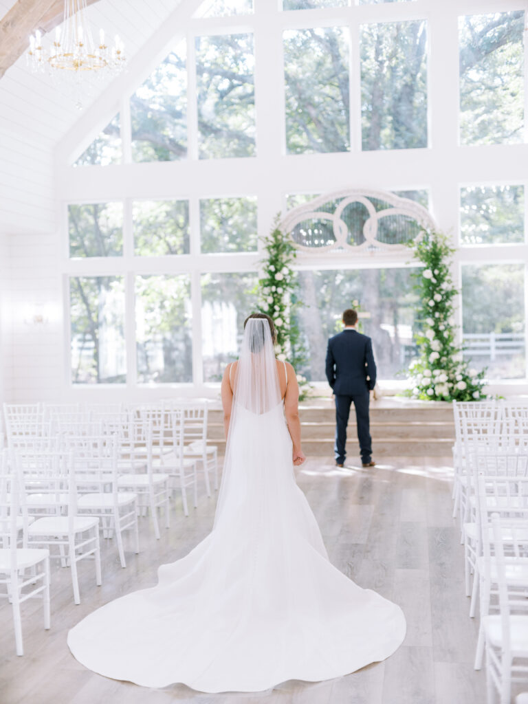 Bride and groom first look, photographed by Dallas Wedding Photographer, Bethany Erin Photography.