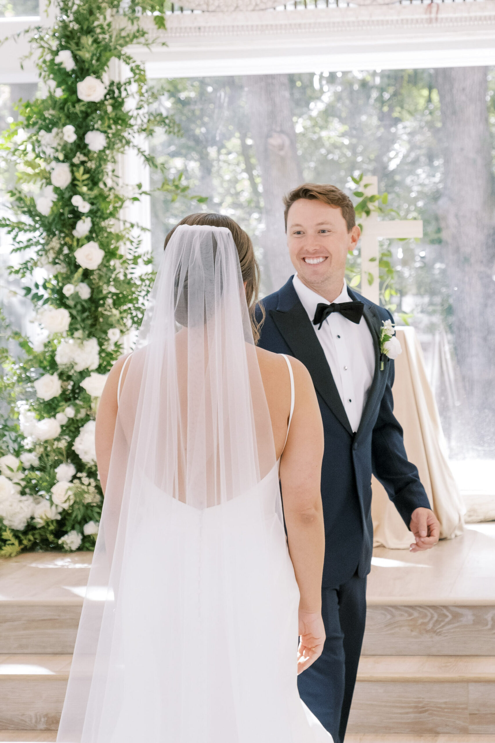 Bride & groom first look, photographed by Dallas Wedding Photographer, Bethany Erin Photography. 
