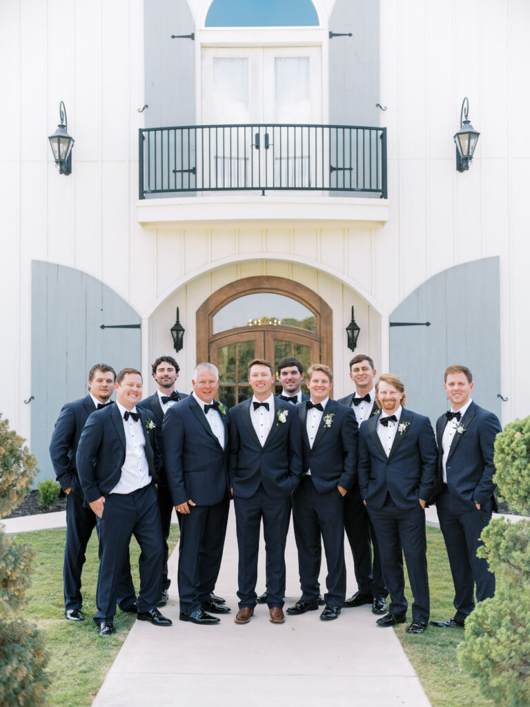 Groom with groomsmen, photographed by Dallas Wedding Photographer, Bethany Erin Photography. 