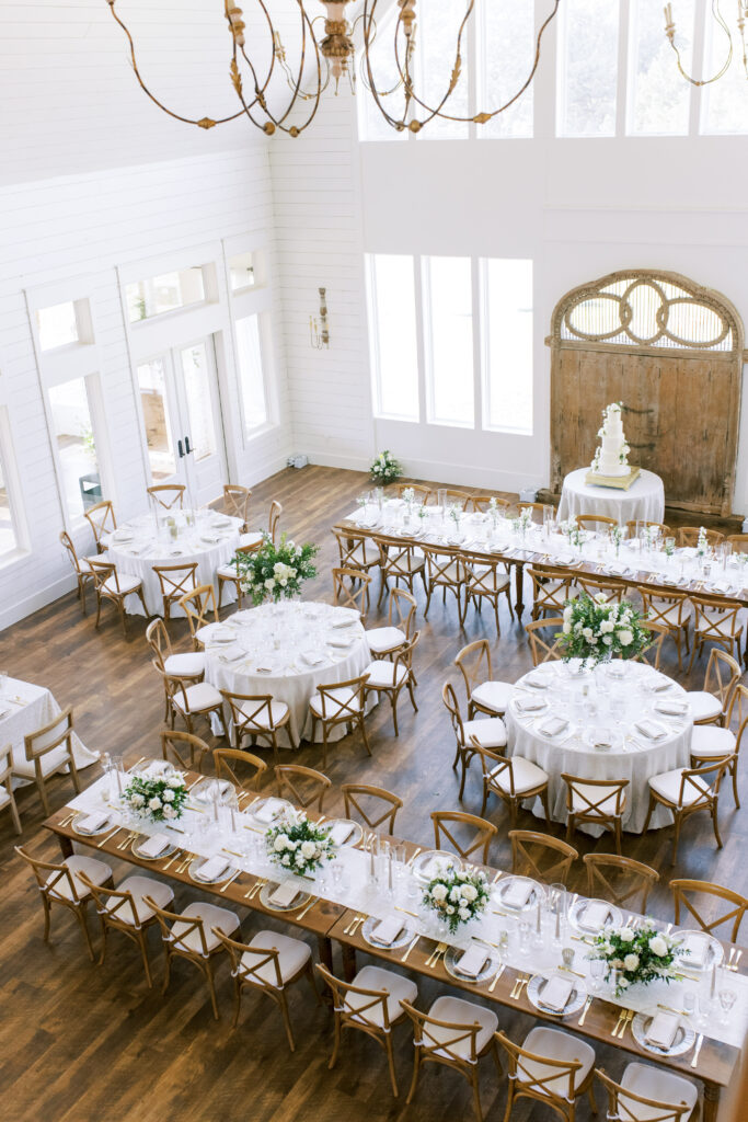 Reception decor at The French Farmhouse Venue, photographed by Dallas Wedding Photographer, Bethany Erin Photography. 