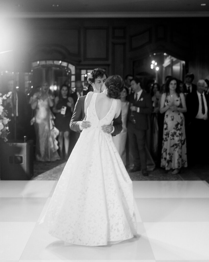 Bride & Groom first dance at Hotel Crescent Court, photographed by Dallas Wedding Photographer, Bethany Erin Photography.
